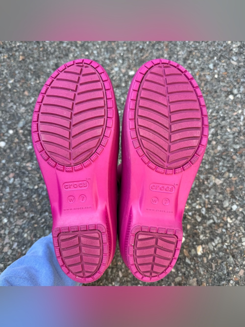 Crocs Freesail Chelsea Ankle Rain Boots Women's Size 7 Pink Waterproof Pull On - Picture 8 of 9